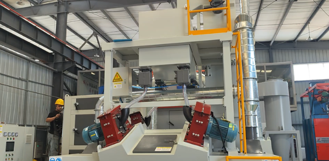 昭通板材除锈强化,通过式抛丸机应用案例